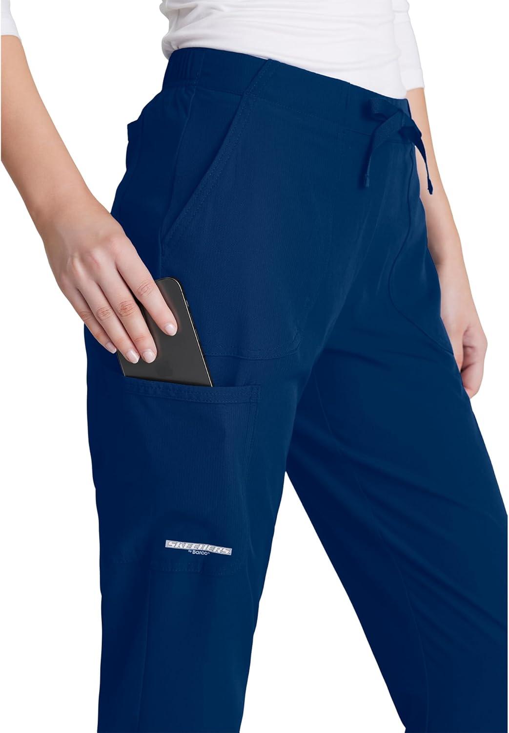 imageBARCO Skechers Vitality Charge Scrub Pant for Women MidRise Medical Pant 4Way Stretch Womens Scrub PantNavy