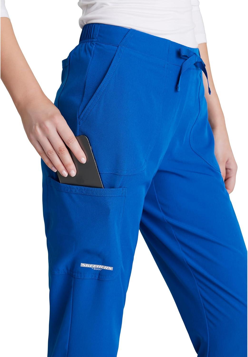 imageBARCO Skechers Vitality Charge Scrub Pant for Women MidRise Medical Pant 4Way Stretch Womens Scrub PantNew Royal