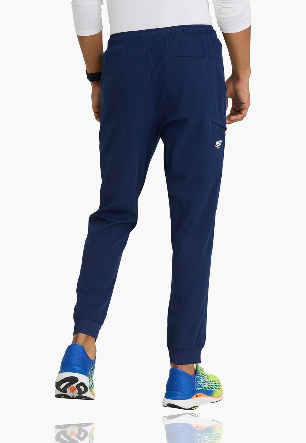 imageBARCO Skechers Vitality Crew Scrub Jogger for Men Medical Cargo Pant 4Way Stretch Sustainable Fabric Mens Scrub PantNavy