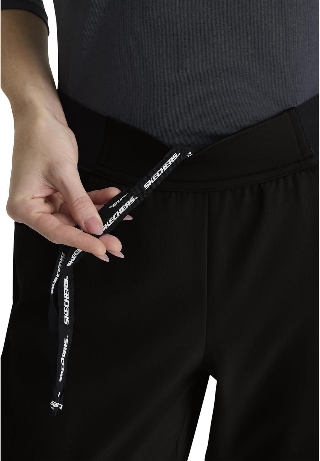 imageBARCO Skechers Vitality Electra Classic Fit Scrub Jogger for Women MidRise 5Pocket Pant with 4Way StretchBlack