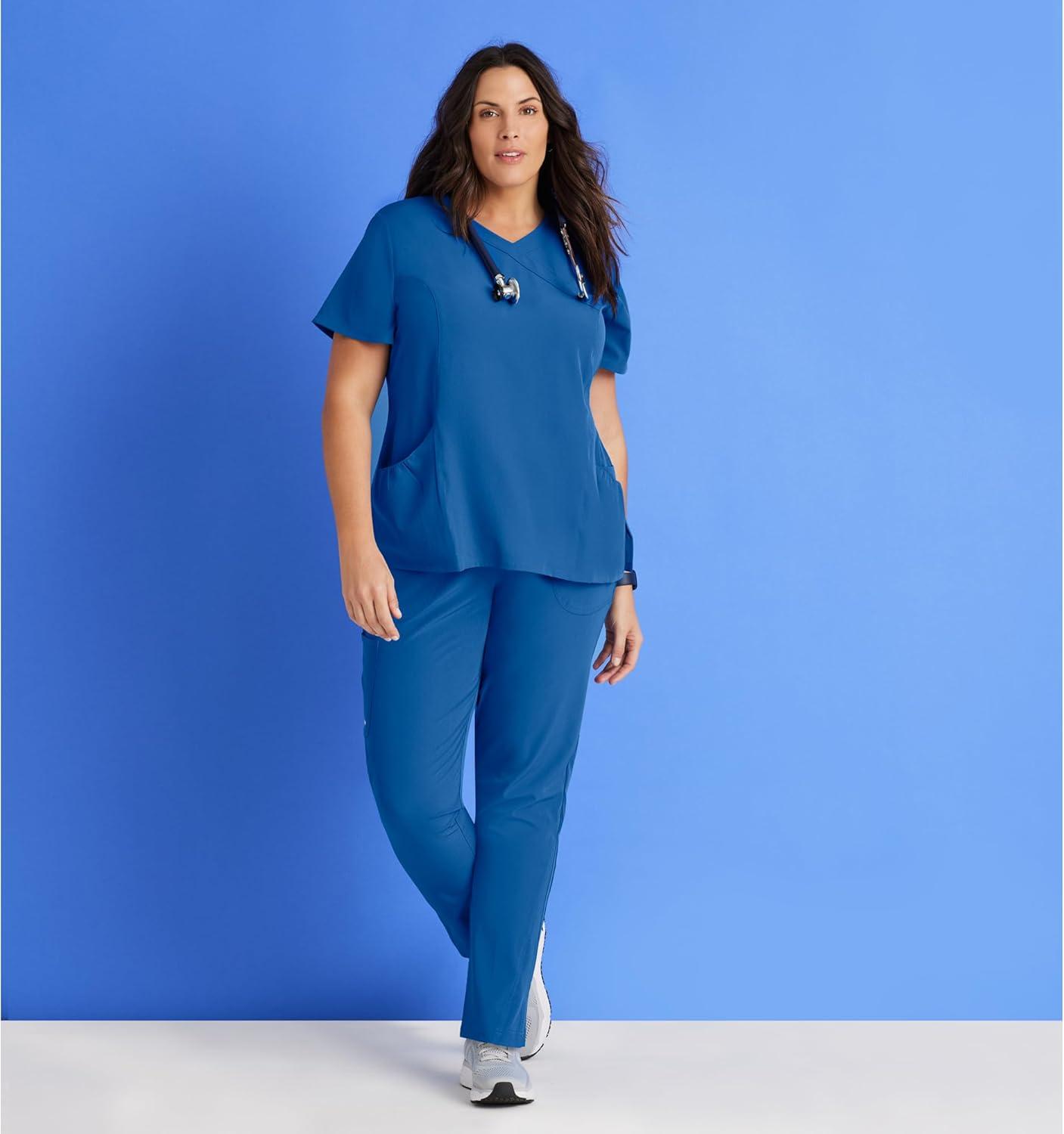 imageBARCO Skechers Vitality Electra Classic Fit Scrub Jogger for Women MidRise 5Pocket Pant with 4Way StretchNew Royal