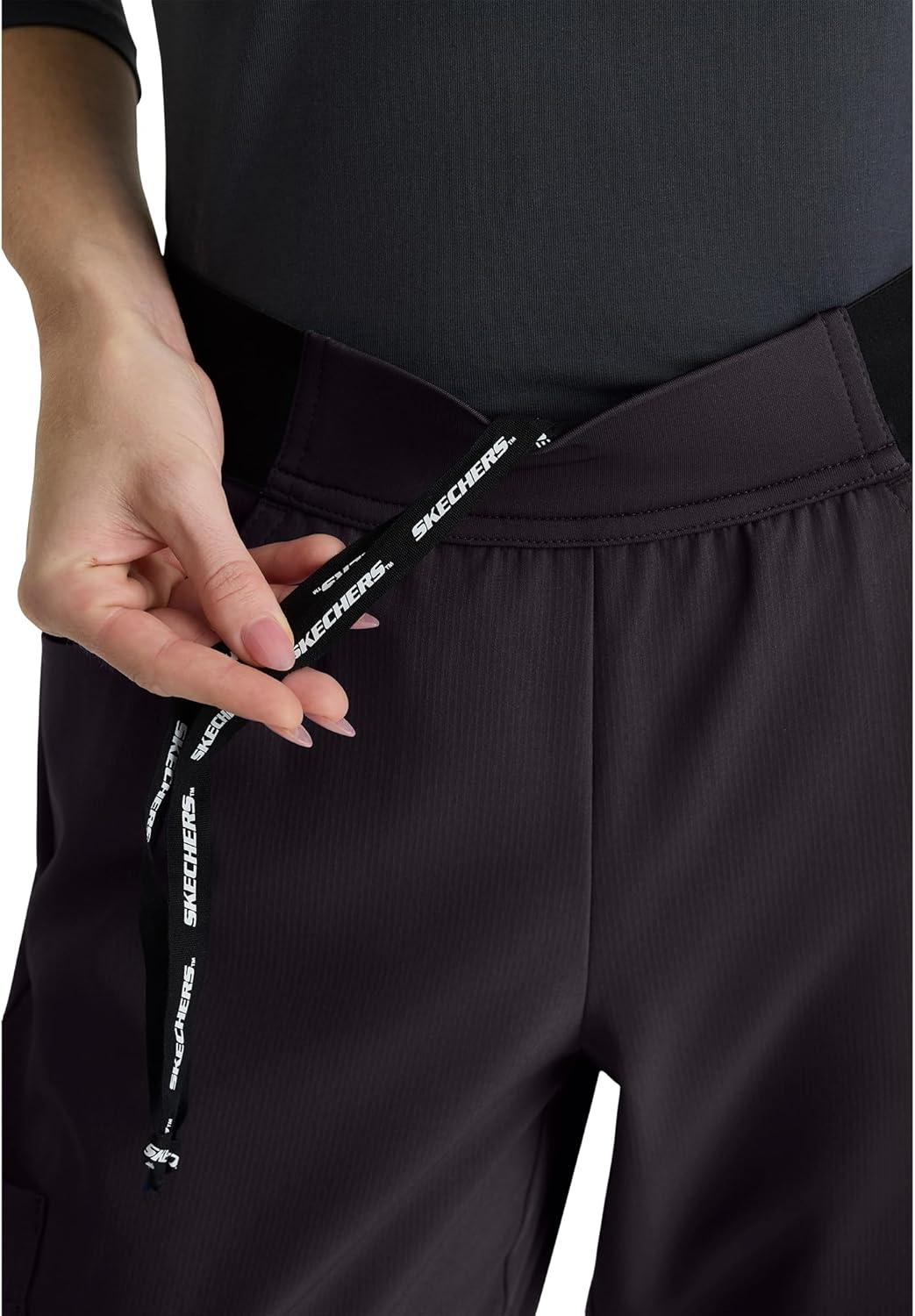 imageBARCO Skechers Vitality Electra Classic Fit Scrub Jogger for Women MidRise 5Pocket Pant with 4Way StretchPewter