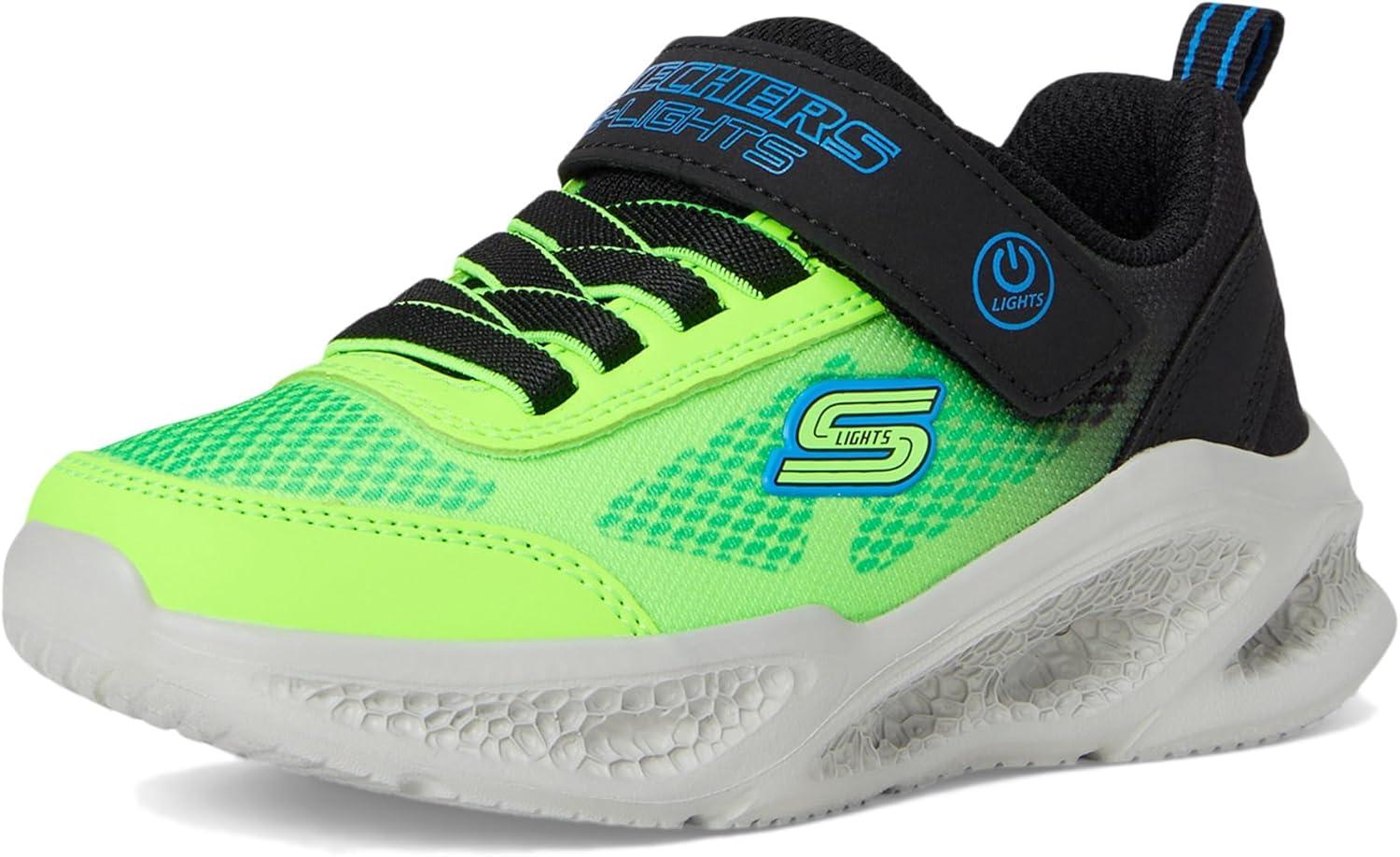 imageSKECHERS Boys MeteorLightskrendoBlackBlueLime