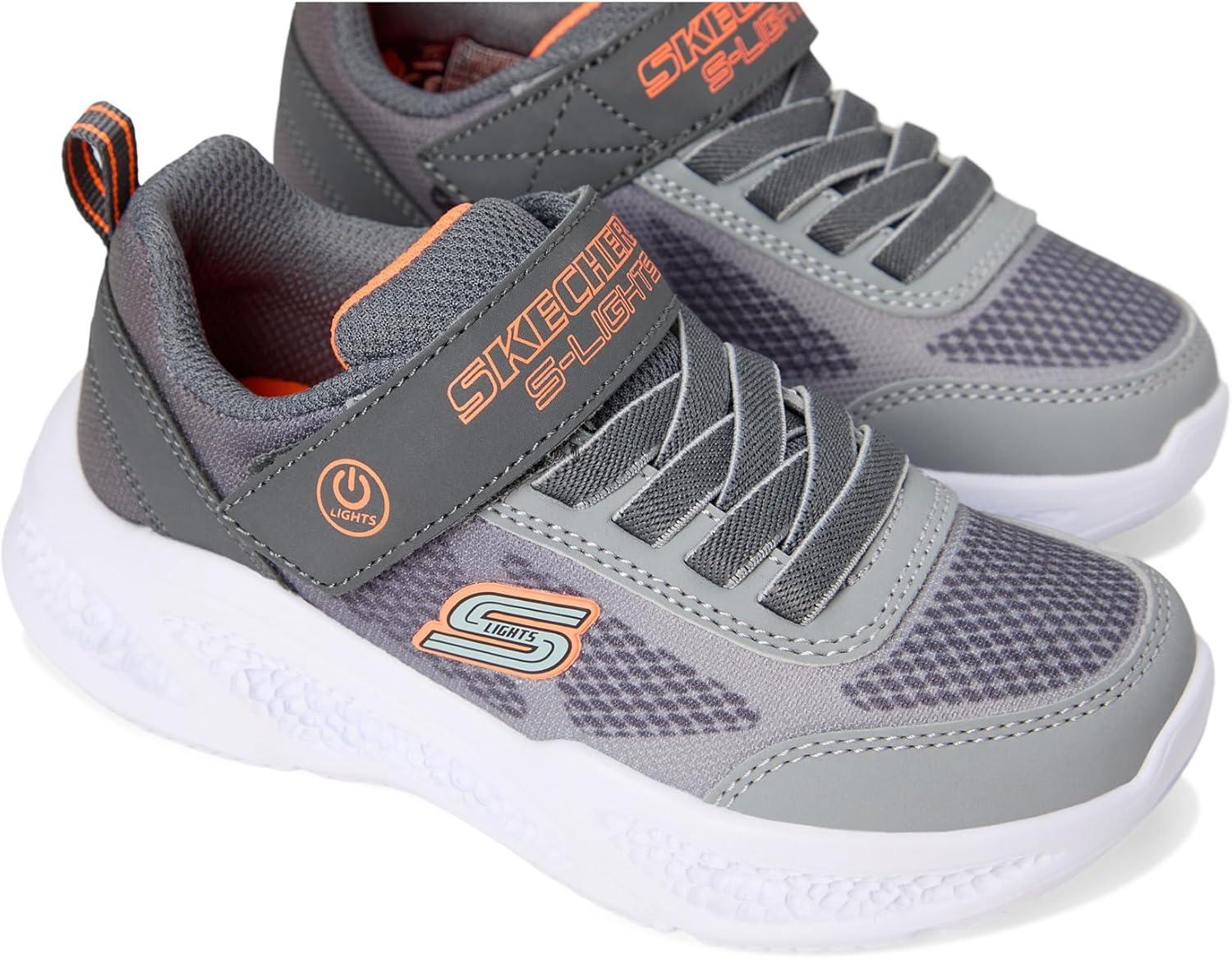 imageSKECHERS Boys MeteorLightskrendoCharcoalGrey