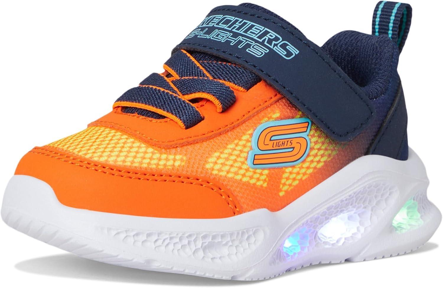 imageSKECHERS Boys MeteorLightskrendoNavyOrange
