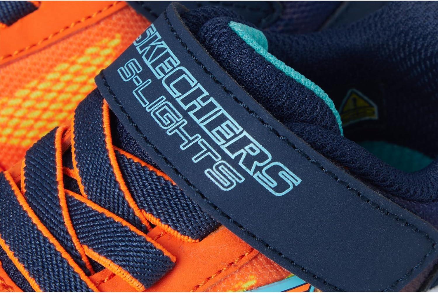 imageSKECHERS Boys MeteorLightskrendoNavyOrange