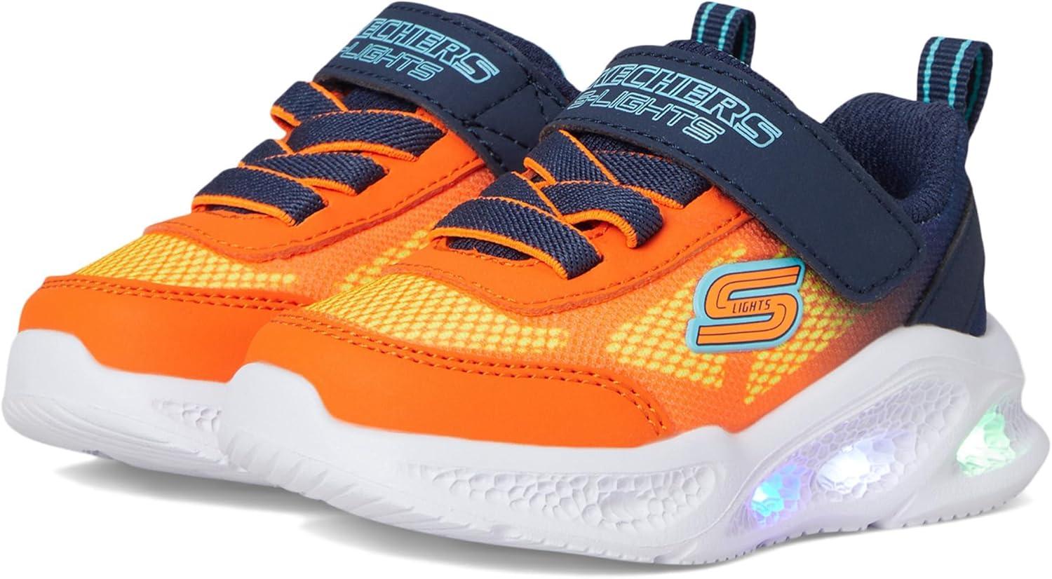 imageSKECHERS Boys MeteorLightskrendoNavyOrange