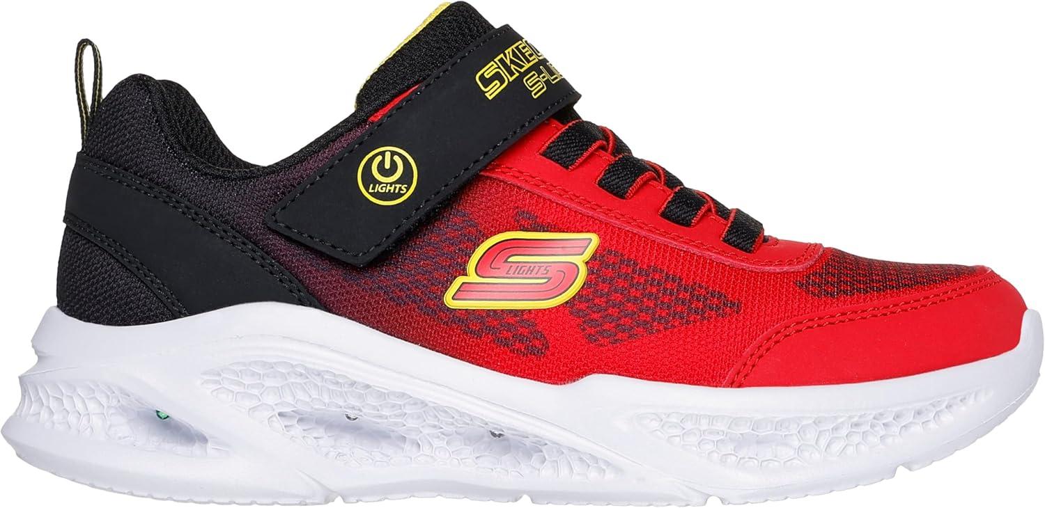 imageSKECHERS Boys MeteorLightskrendoRedBlack