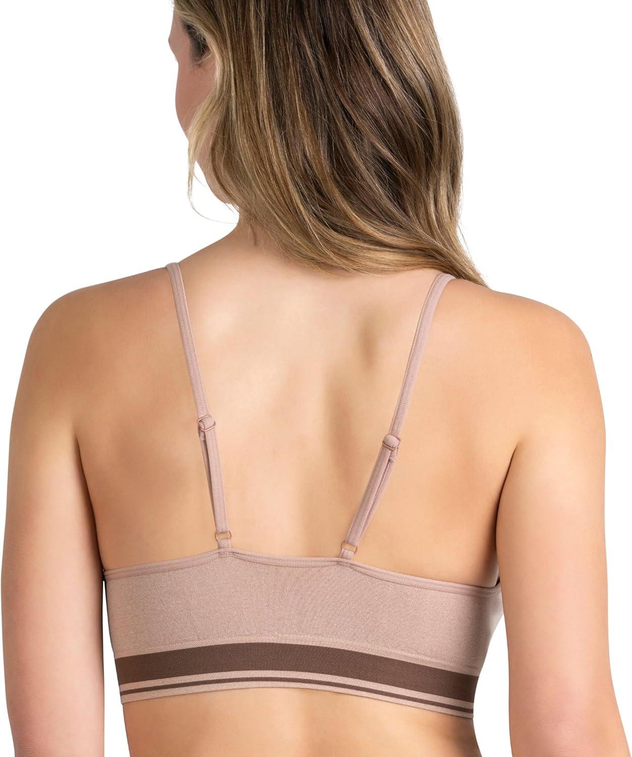 imageSkechers 3 Pack Womens Sports Bra Sujetador Deportivo Seamless Bralette Yoga Athletic WorkoutBrownNudeBlush