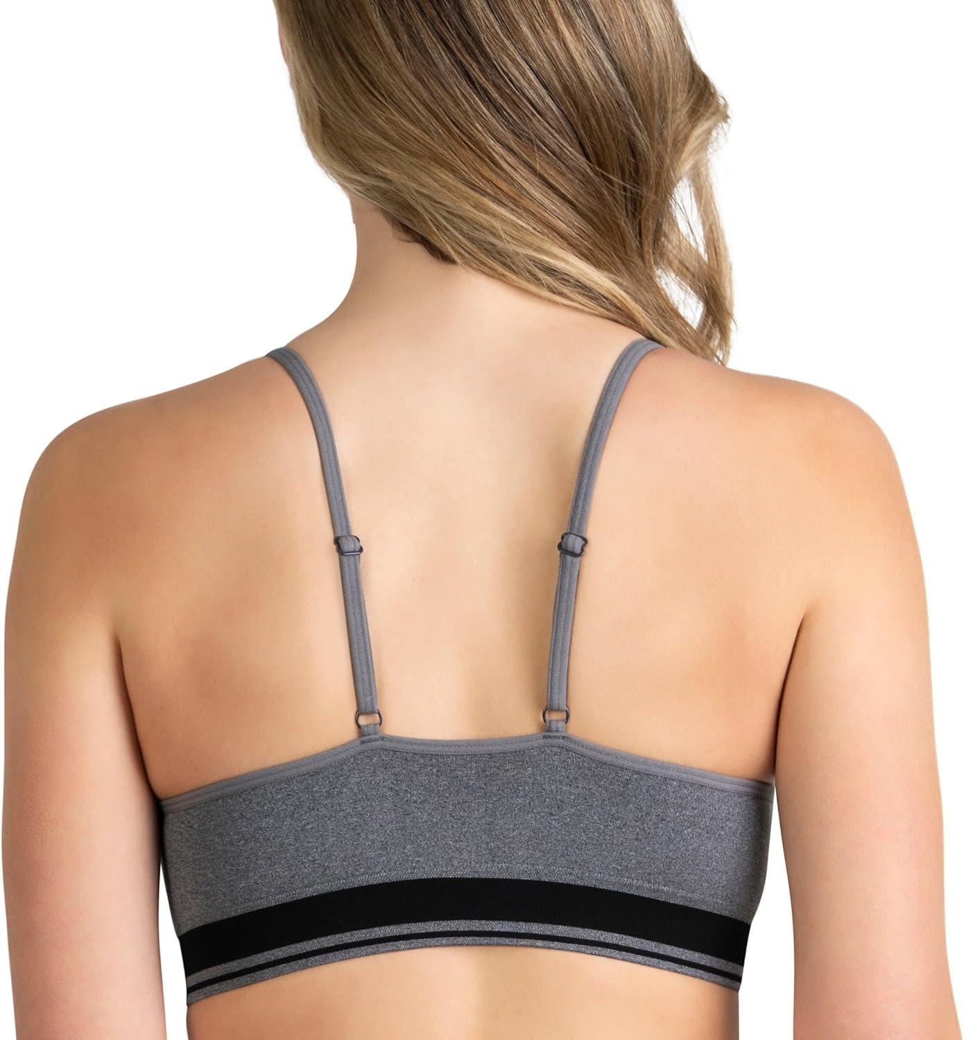 imageSkechers 3 Pack Womens Sports Bra Sujetador Deportivo Seamless Bralette Yoga Athletic WorkoutGreyBlackWhite