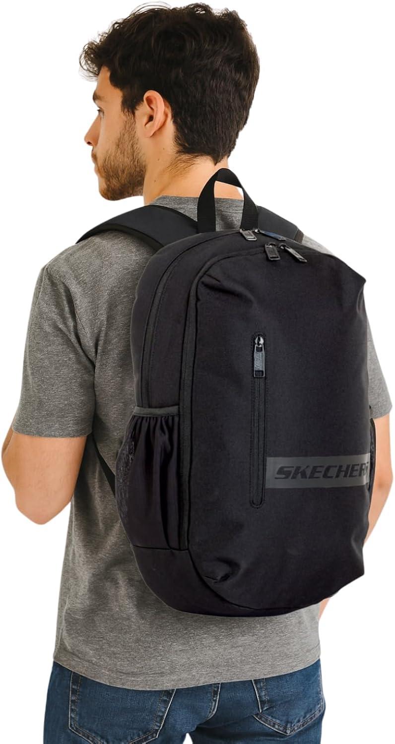 imageSkechers 365 Athletic Travel Backpack for Women ampamp Men College Backpack Multipurpose Back Pack Black ampamp WhiteBlack