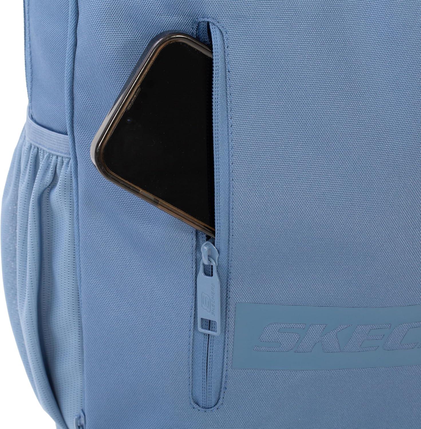 imageSkechers 365 Athletic Travel Backpack for Women ampamp Men College Backpack Multipurpose Back Pack Black ampamp WhiteCoronet Blue