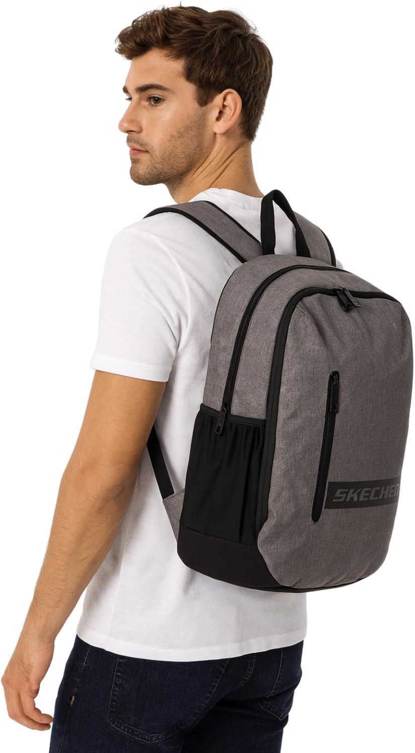 imageSkechers 365 Athletic Travel Backpack for Women ampamp Men College Backpack Multipurpose Back Pack Black ampamp WhiteGrey