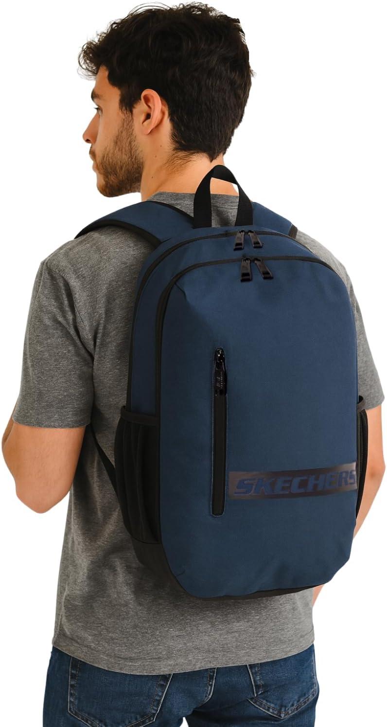 imageSkechers 365 Athletic Travel Backpack for Women ampamp Men College Backpack Multipurpose Back Pack Black ampamp WhiteNavy