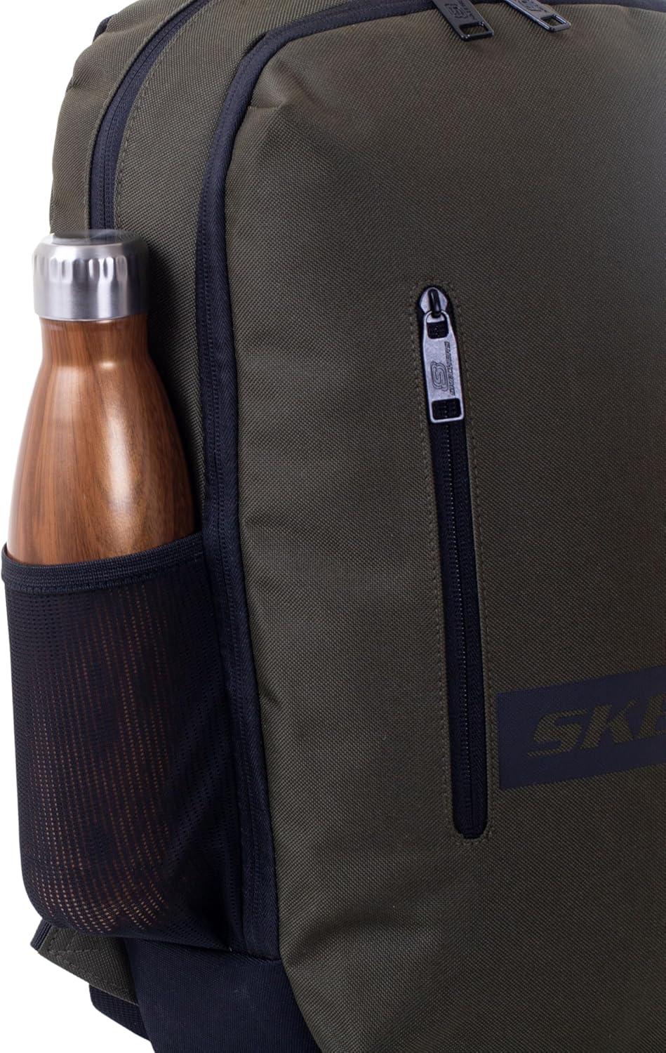 imageSkechers 365 Athletic Travel Backpack for Women ampamp Men College Backpack Multipurpose Back Pack Black ampamp WhiteOlive