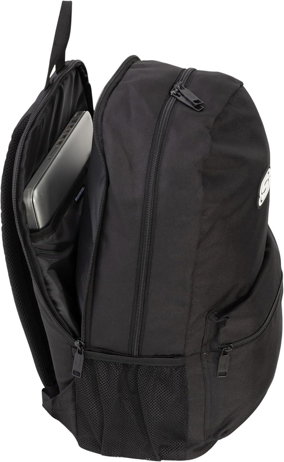 imageSkechers 365 Essential Travel Backpack for Women ampamp Men College Backpack Laptop Bag Multipurpose Back Pack ampamp Book Bag Black ampamp WhiteBlack White