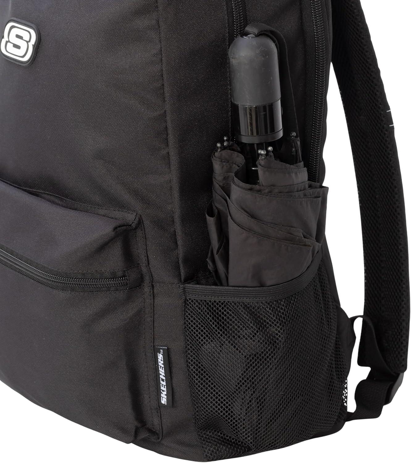 imageSkechers 365 Essential Travel Backpack for Women ampamp Men College Backpack Laptop Bag Multipurpose Back Pack ampamp Book Bag Black ampamp WhiteBlack White