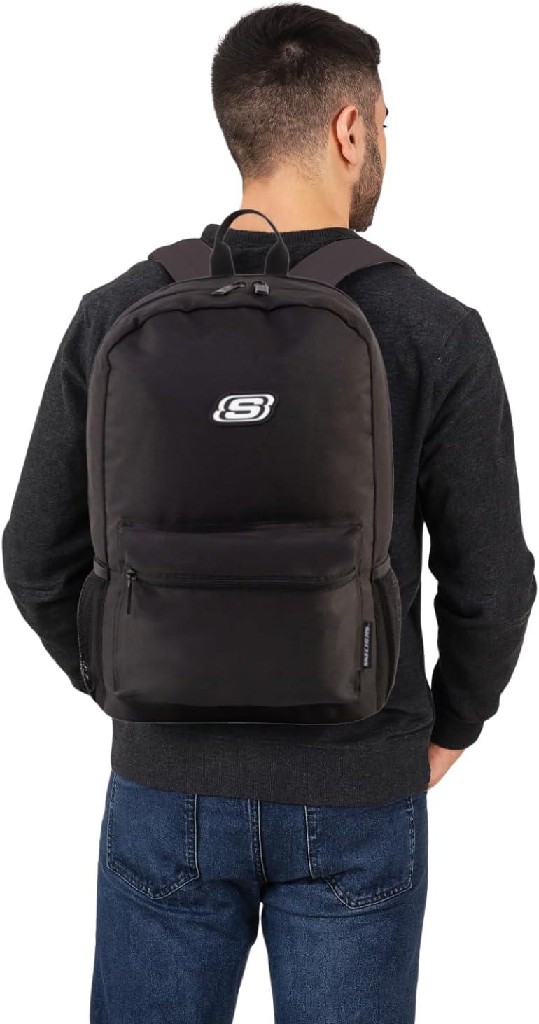 imageSkechers 365 Essential Travel Backpack for Women ampamp Men College Backpack Laptop Bag Multipurpose Back Pack ampamp Book Bag Black ampamp WhiteBlack White