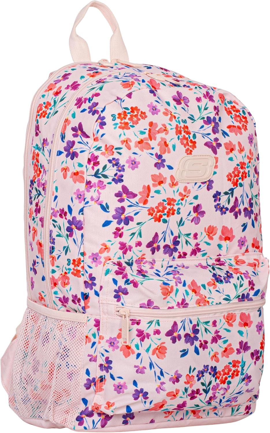 imageSkechers 365 Essential Travel Backpack for Women ampamp Men College Backpack Laptop Bag Multipurpose Back Pack ampamp Book Bag Black ampamp WhiteFloral