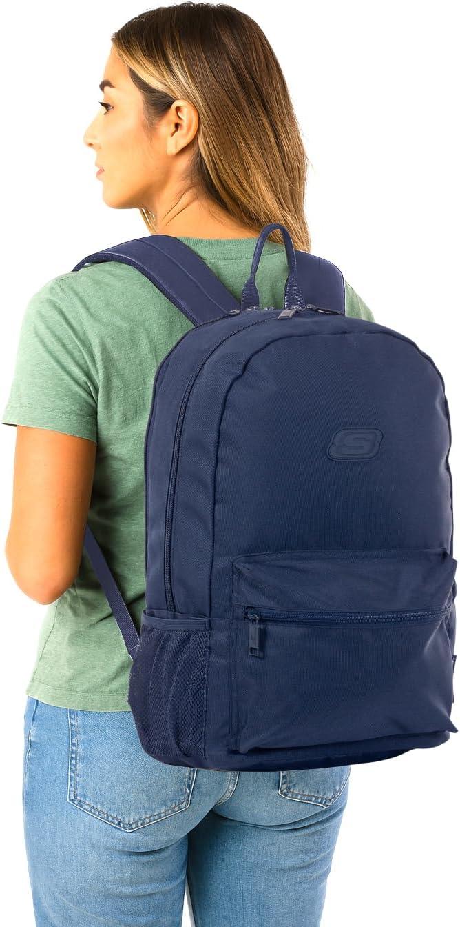 imageSkechers 365 Essential Travel Backpack for Women ampamp Men College Backpack Laptop Bag Multipurpose Back Pack ampamp Book Bag Black ampamp WhiteNavy