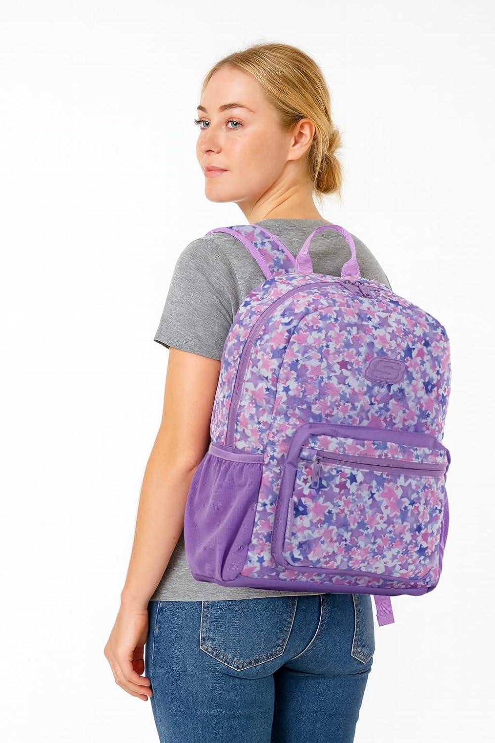 imageSkechers 365 JR Adventure Travel Backpack for Women ampamp Men College Backpack Laptop Bag Multipurpose Back Pack ampamp Book Bag Purple CamoPurple Camo