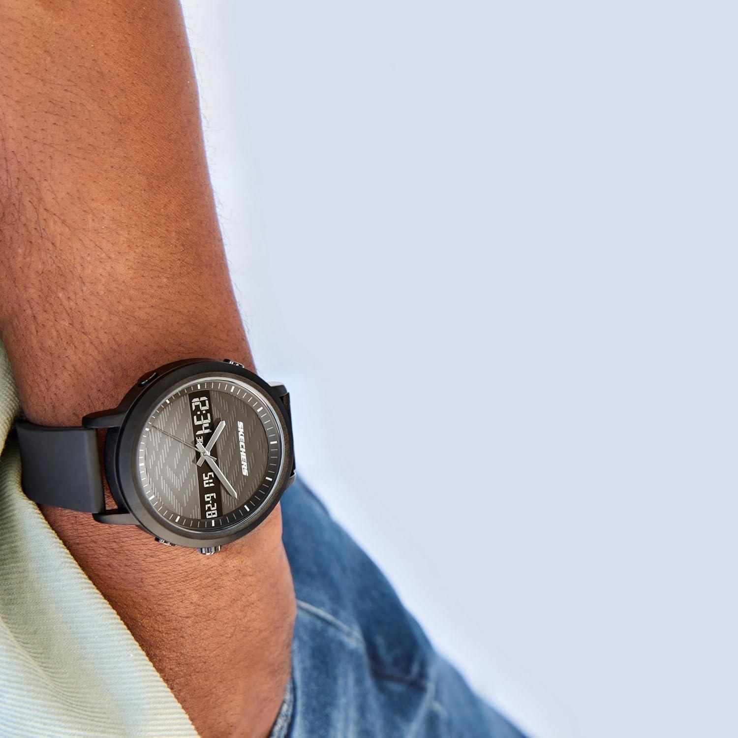 imageSkechers AnalogDigital Watch for MenLawndale Black