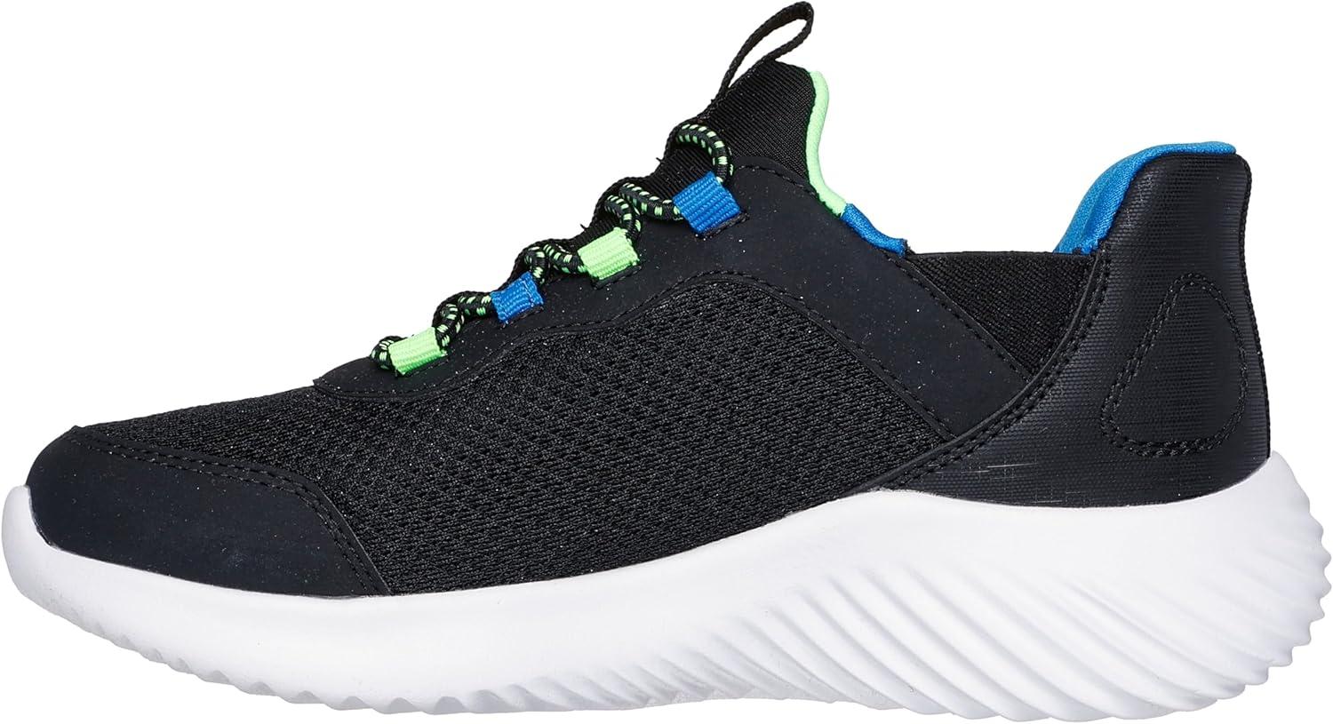 imageSkechers Boys Bounder BriskBurstBlackBlueLime