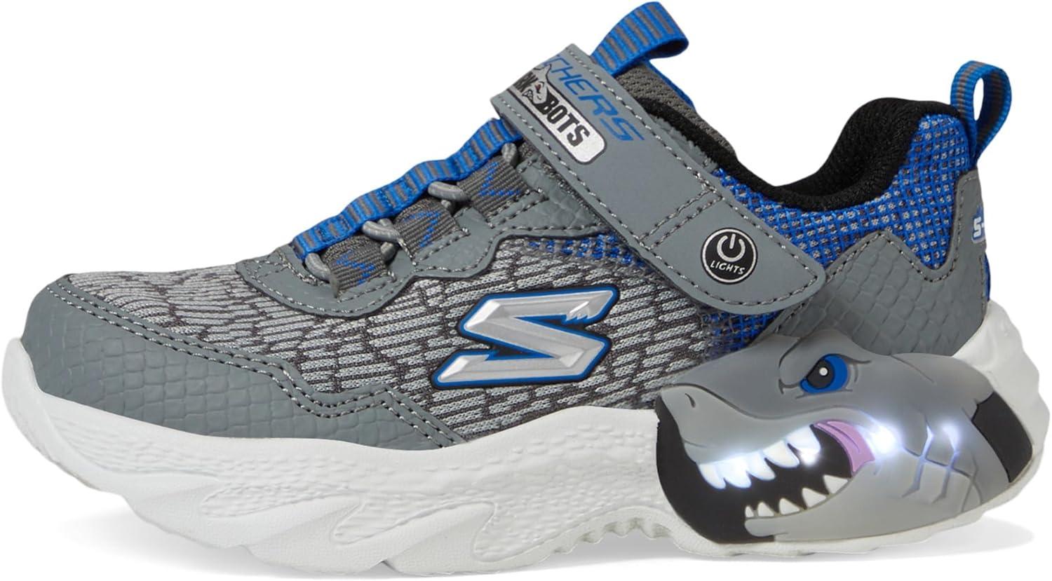 imageSkechers Boys CreatureLightsCharcoalBlue