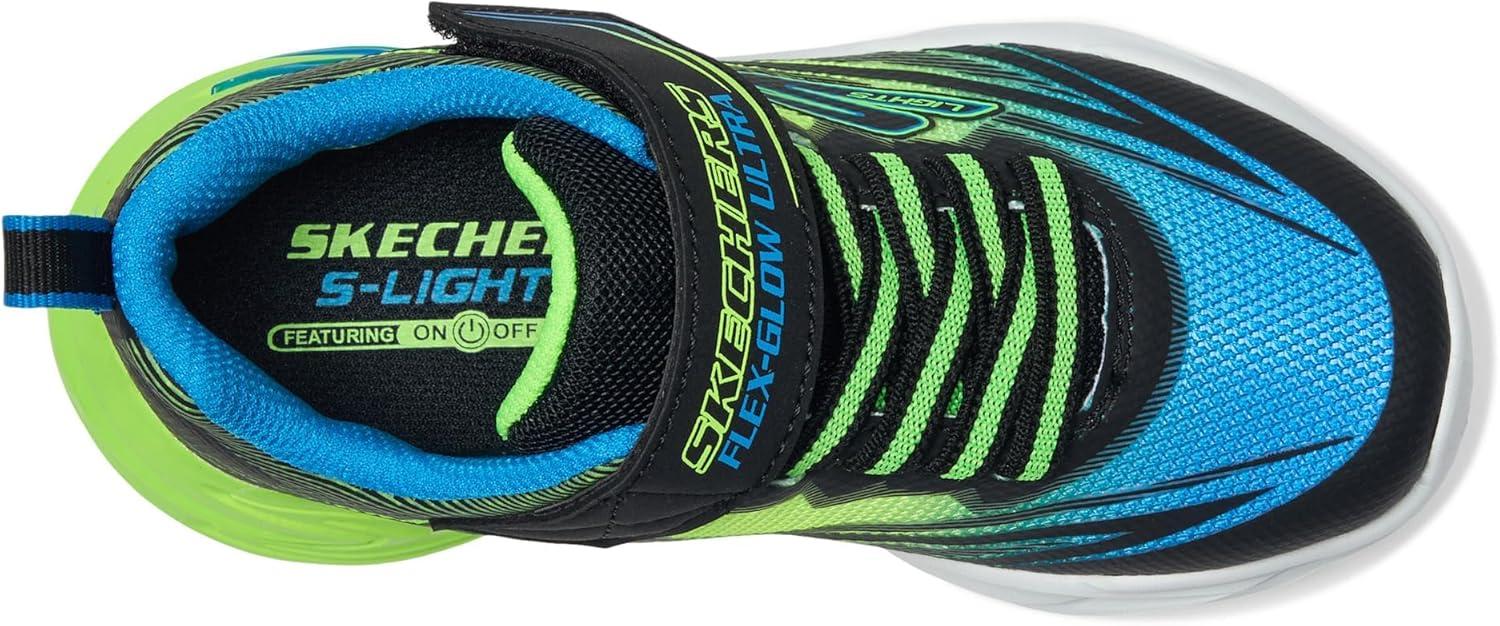 imageSkechers Boys FlexGlow UltraBlackBlueLime