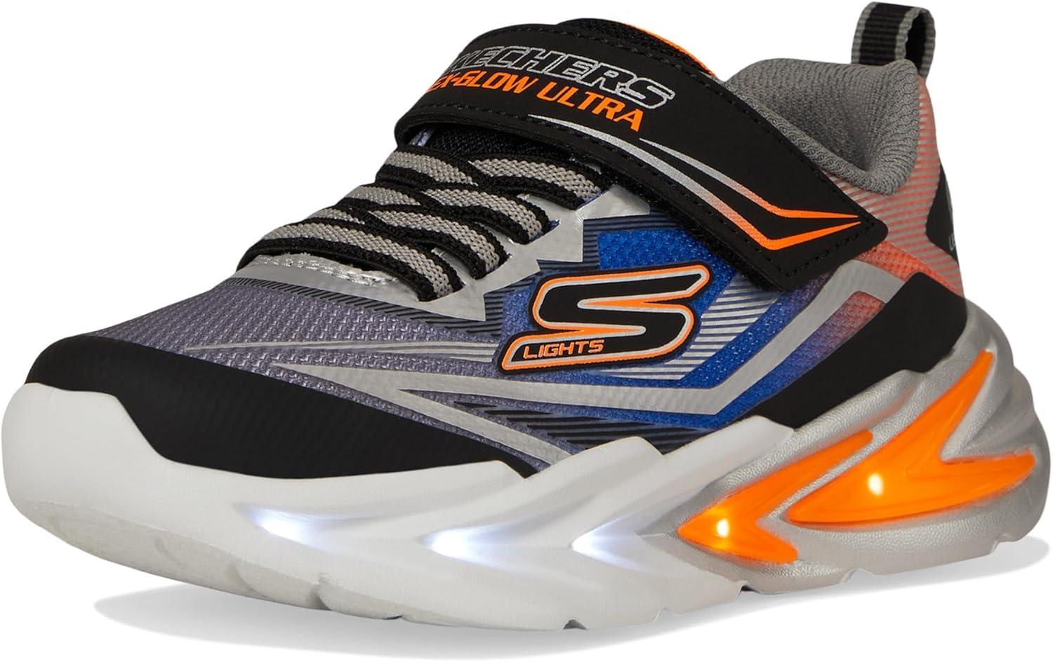 imageSkechers Boys FlexGlow UltraBlackSilver