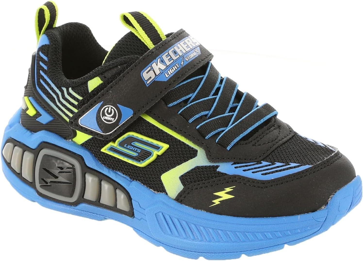 imageSkechers Boys Light Storm 3BlackBlueLime