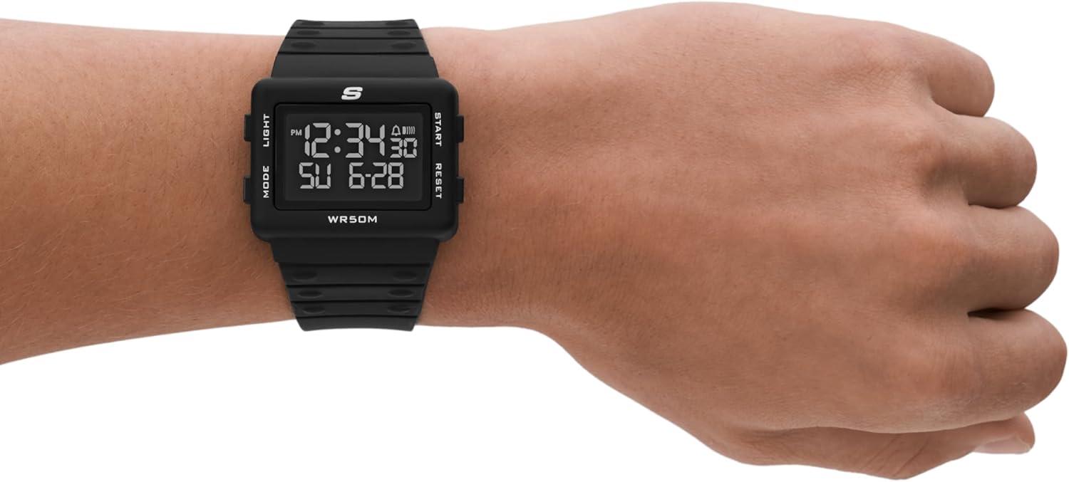 imageSkechers Casual Digital Watch for MenLarson Black