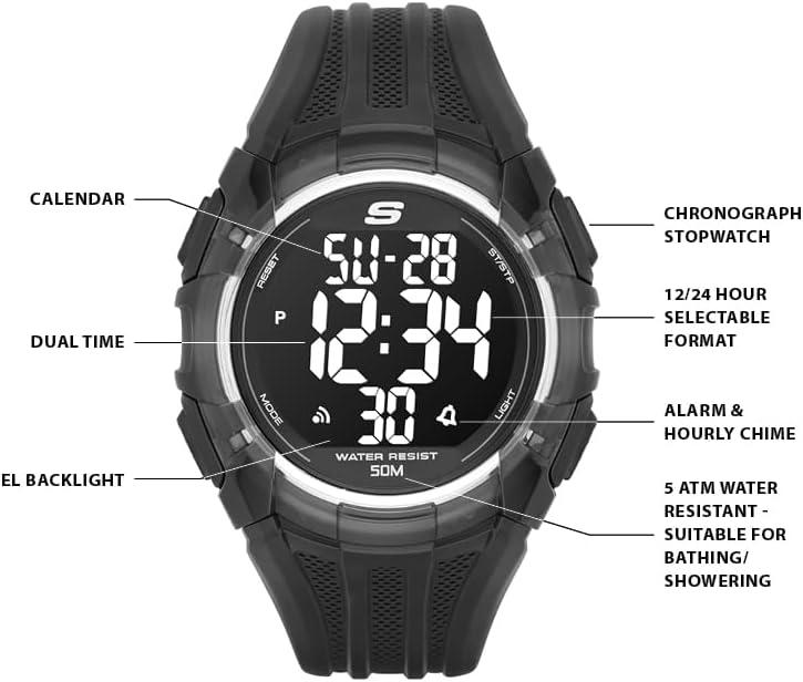 imageSkechers Digital Sports Watch for MenEl Porto Black