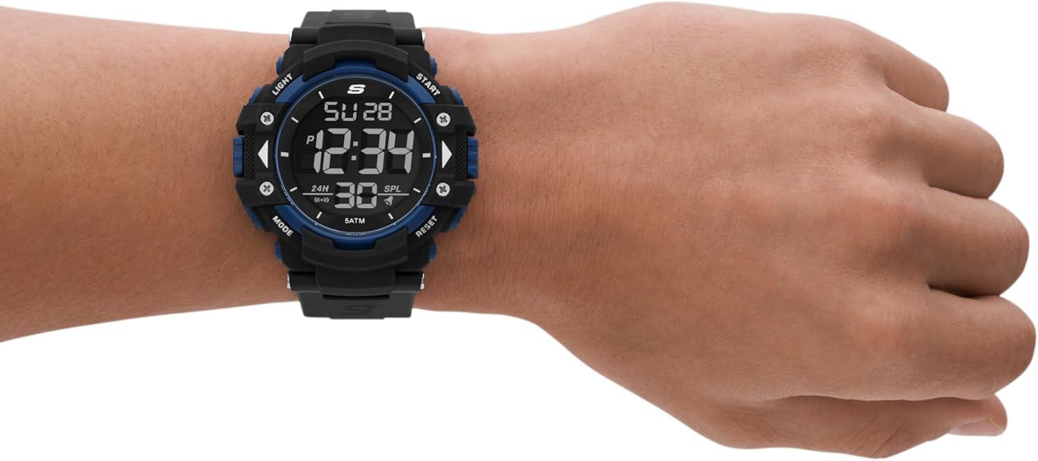 imageSkechers Digital Sports Watch for MenKeats BlackBlue