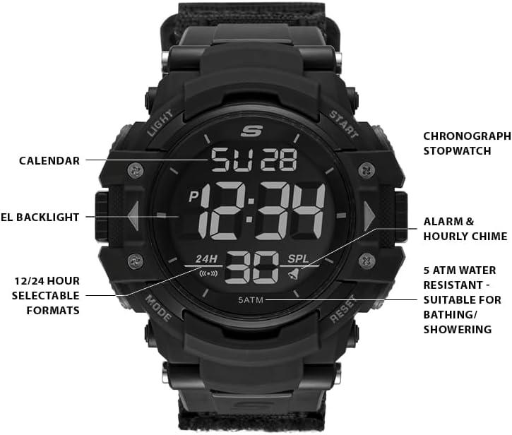 imageSkechers Digital Sports Watch for MenKeats BlackSilver