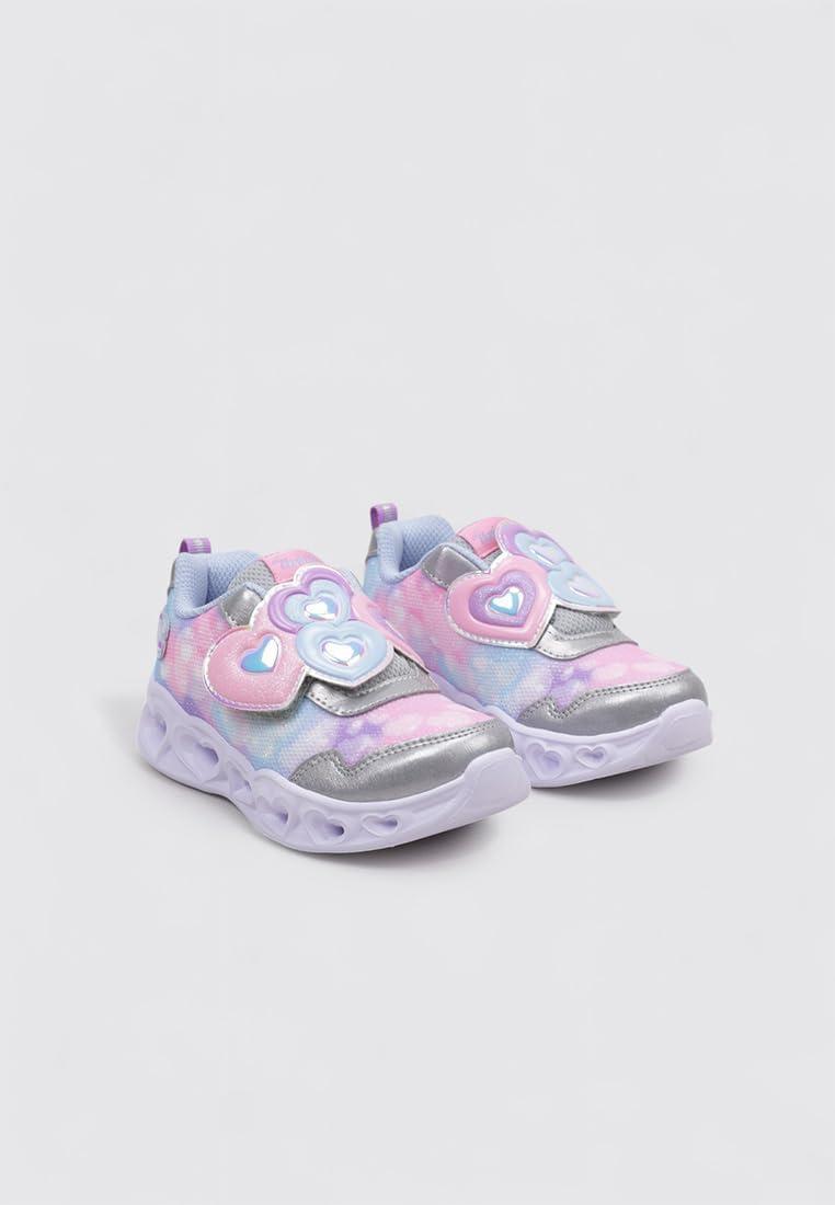 imageSkechers Girls Heart Lights Lovin ReflectiSilverMulti