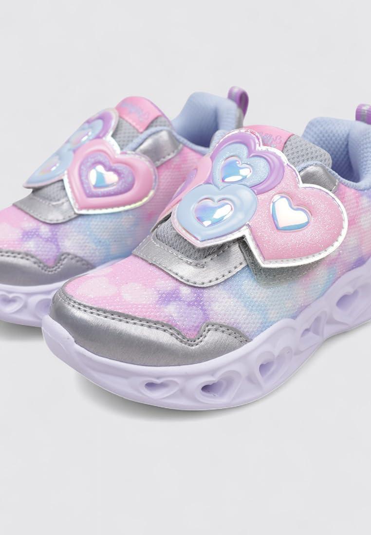 imageSkechers Girls Heart Lights Lovin ReflectiSilverMulti