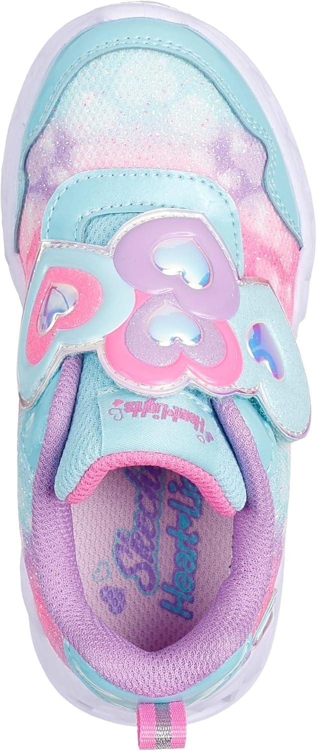 imageSkechers Girls Heart Lights Lovin ReflectiTurquoiseLavender