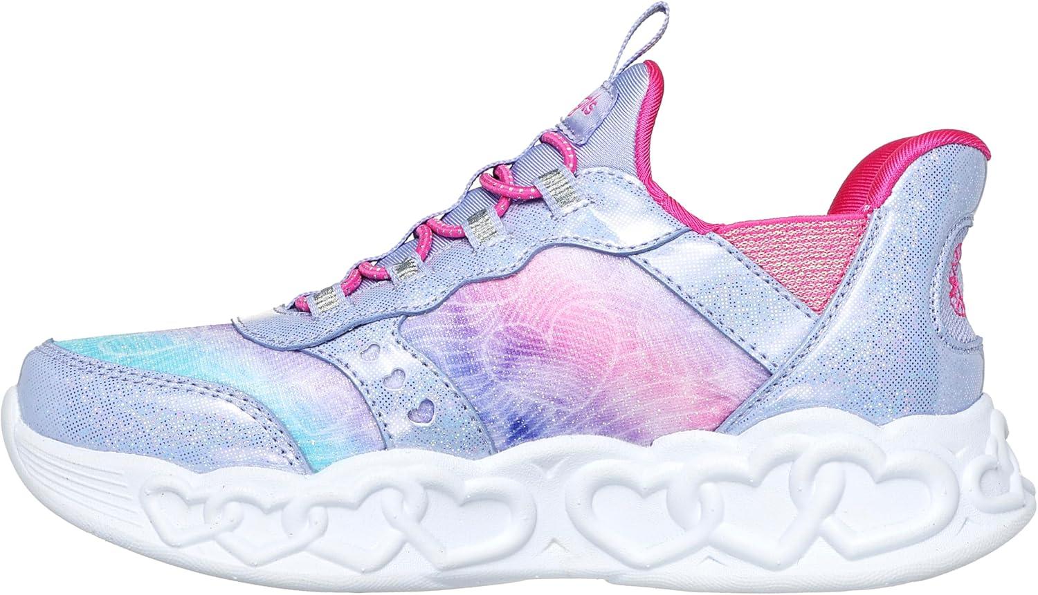imageSkechers Girls Infinite Heart LightsEternal ShimmerLavenderMulti