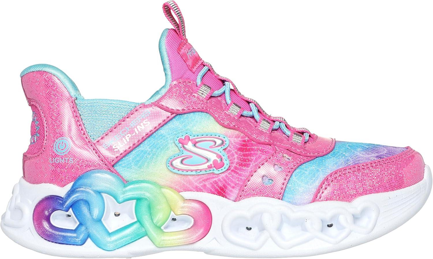imageSkechers Girls Infinite Heart LightsEternal ShimmerPinkMulti