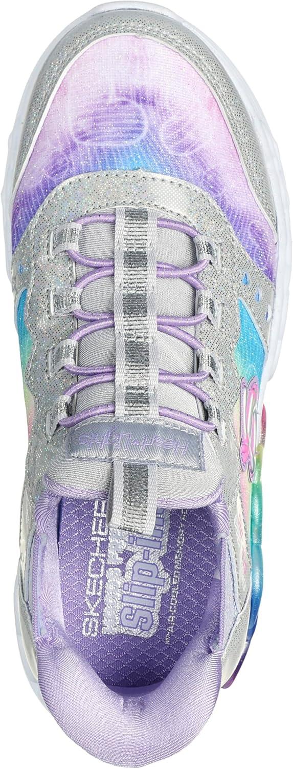 imageSkechers Girls Infinite Heart LightsEternal ShimmerSilverMulti
