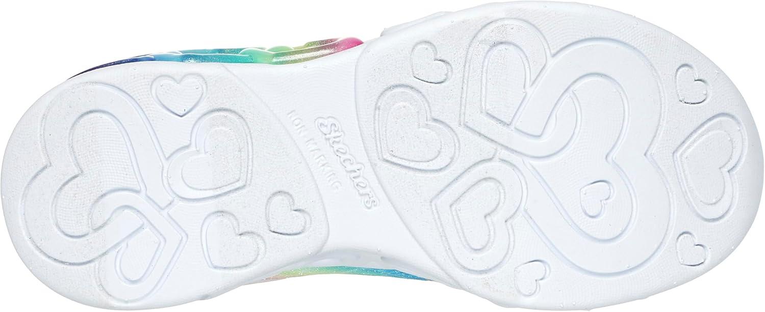 imageSkechers Girls Infinite Heart LightsEternal ShimmerSilverMulti