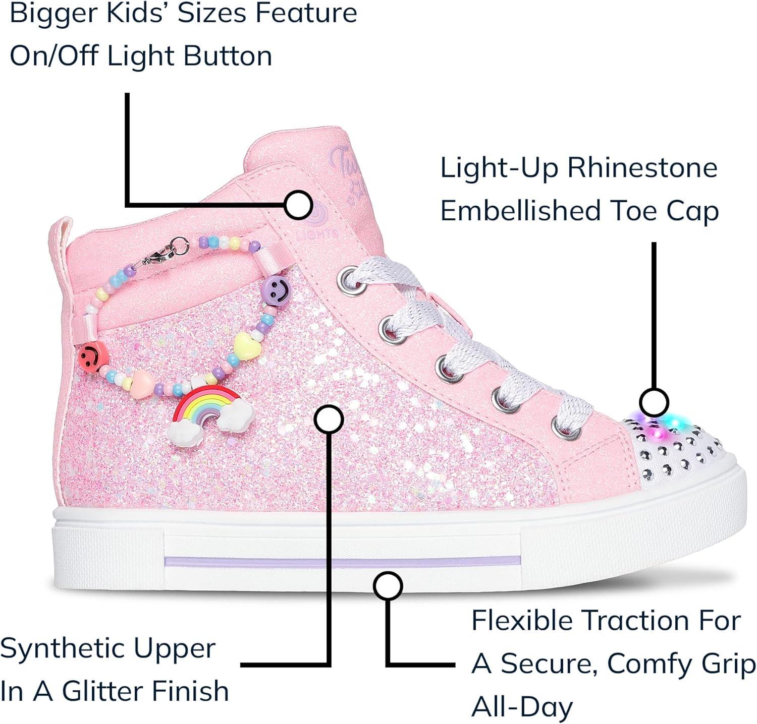 imageSkechers Girls Twinkle Sparks Charm BestiePink