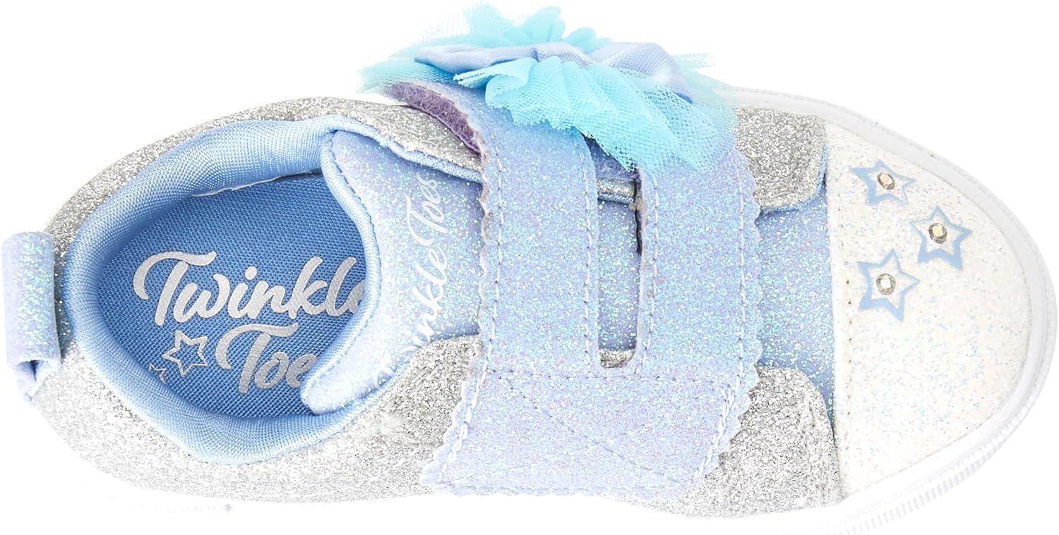 imageSkechers Girls Twinkle SparksGlitter GemsSneakerSilverLight Blue
