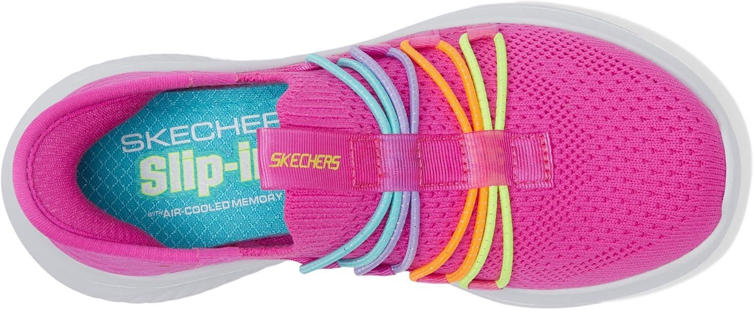 imageSkechers Girls Ultra Flex 30 Bungee FunHot PinkMulti