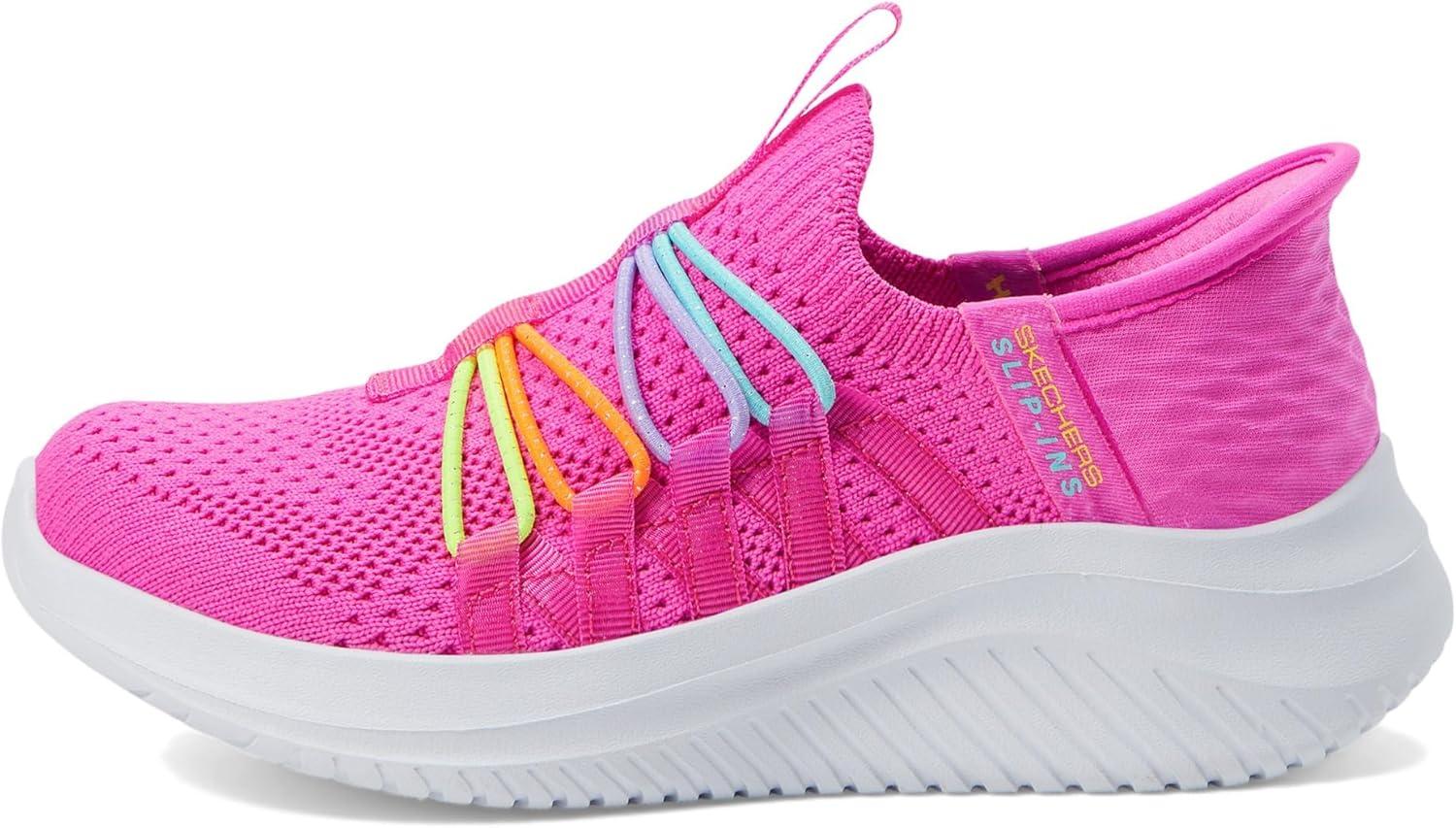 imageSkechers Girls Ultra Flex 30 Bungee FunHot PinkMulti
