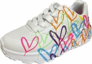 imageSkechers Girls Uno Lite spread the LoveWhiteMint