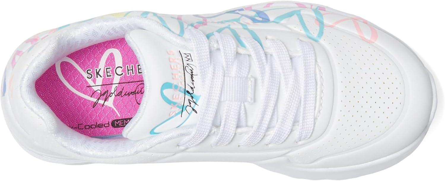 imageSkechers Girls Uno Lite spread the LoveWhitePurpleTurquoise