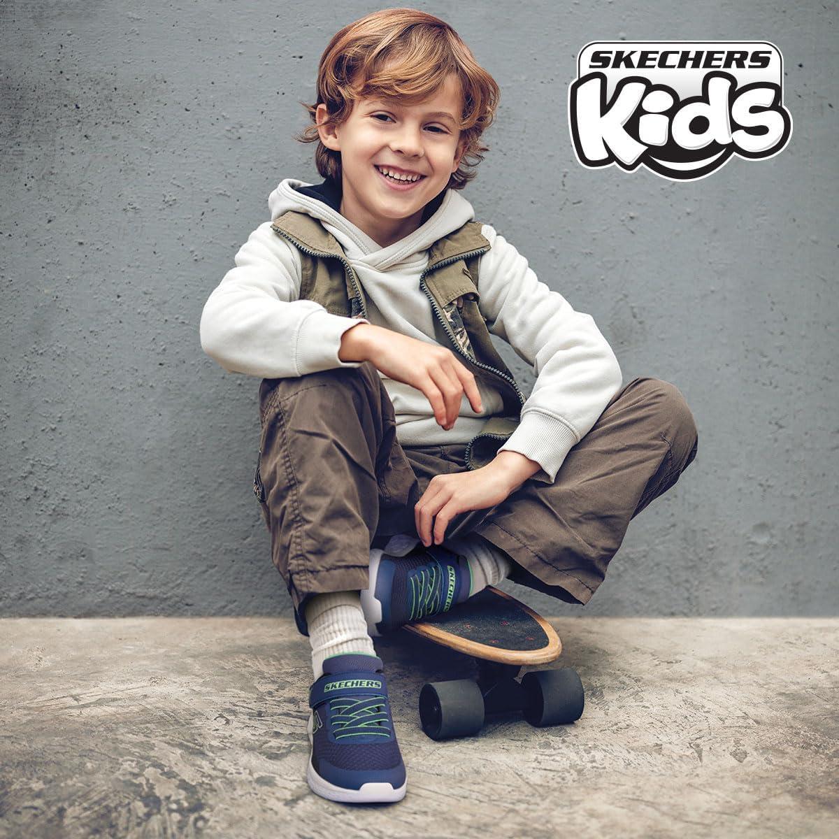 imageSkechers Kids Dynamatic SneakersNavy BlueLime