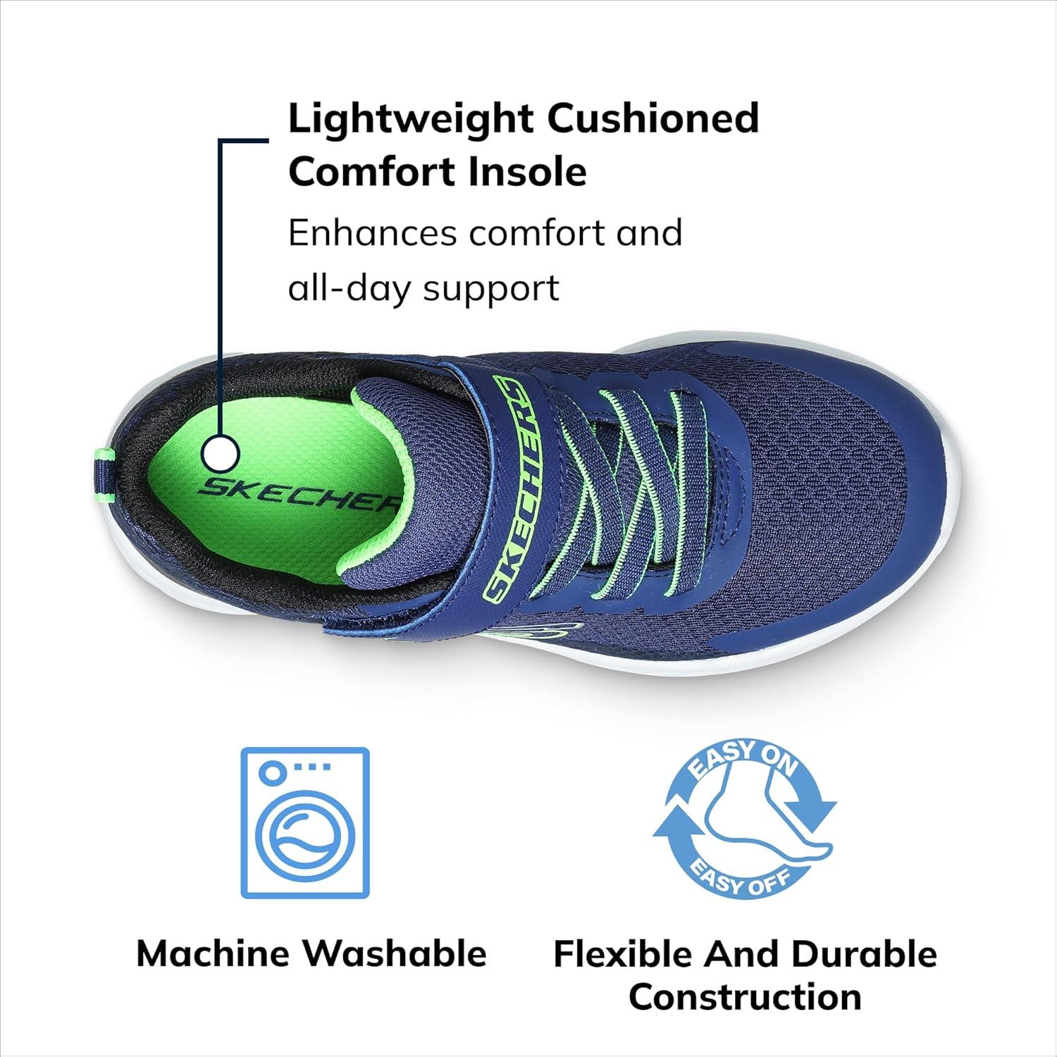 imageSkechers Kids Dynamatic SneakersNavy BlueLime